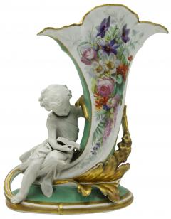 Pair of French Louis XV Porcelain Cornucopia Vases - 4201070