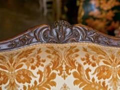 Pair of French Louis XV Style 1930s Walnut Armchairs Embroidered Upholstery - 2490797