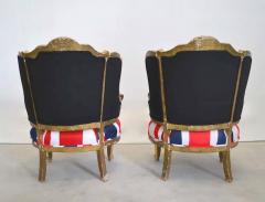 Pair of French Louis XV Style Bergeres - 909682