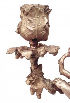 Pair of French Louis XV Style Bronze Dore Candelabras - 4200741