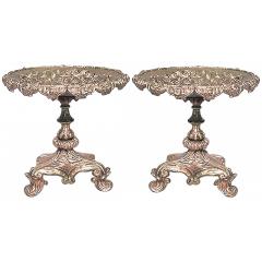 Pair of French Louis XV Style Bronze Dore Compotes - 4709319