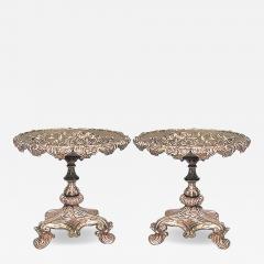 Pair of French Louis XV Style Bronze Dore Compotes - 4709386