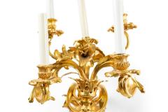 Pair of French Louis XV Style Bronze Dore Cupid Wall Sconces - 4630311