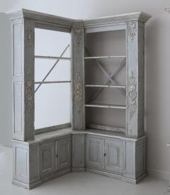 Pair of French Louis XV Style Corner Bookcases - 683700