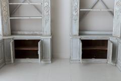 Pair of French Louis XV Style Corner Bookcases - 683712