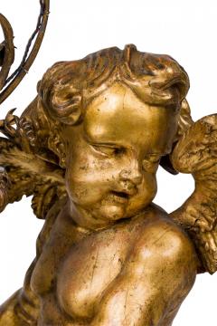 Pair of French Louis XV Style Gilt Cherub Torchieres - 4626020