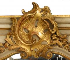 Pair of French Louis XV Style Gilt and Beige Painted Wall Mirrors - 1399516