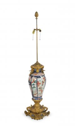 Pair of French Louis XV Style Imari Porcelain Table Lamps - 1381454