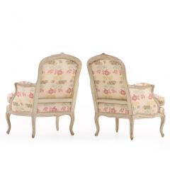 Pair of French Louis XV Style Painted Berg res C 1940 - 4636362