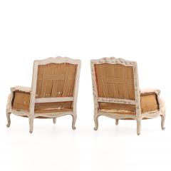 Pair of French Louis XV Style Painted and Carved Berg res C 1910 - 4706200