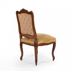 Pair of French Louis XV Velvet Walnut Side Chairs - 4665878