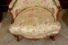 Pair of French Louis XV Walnut Bergere Chairs - 2679636