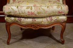 Pair of French Louis XV Walnut Bergere Chairs - 2679639