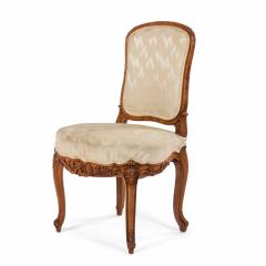 Pair of French Louis XV Walnut Side Chairs - 1418947