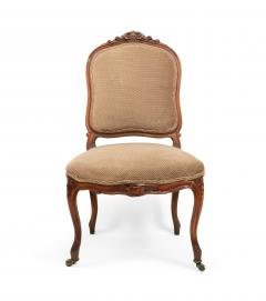 Pair of French Louis XV Walnut Side Chairs - 4661386