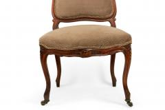 Pair of French Louis XV Walnut Side Chairs - 4661387
