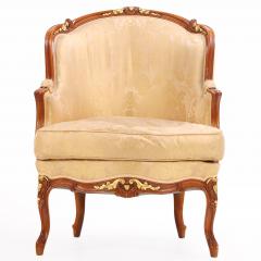 Pair of French Louis XV style Bergere Chairs C 1940  - 4601078