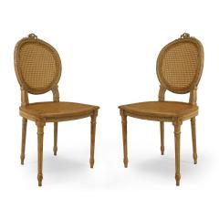 Pair of French Louis XVI Bleached Side Chairs - 4729093