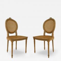 Pair of French Louis XVI Bleached Side Chairs - 4729146