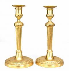 Pair of French Louis XVI Bronze Candlesticks - 4661013