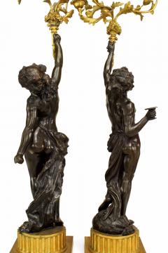 Pair of French Louis XVI Bronze Figural Candelabras - 4200934