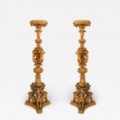 Pair of French Louis XVI Gilt Pedestals - 1439489