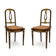 Pair of French Louis XVI Mahogany Side Chairs - 4729254