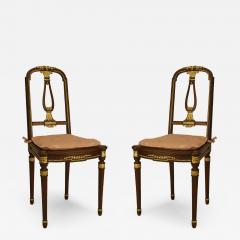Pair of French Louis XVI Mahogany Side Chairs - 4729260