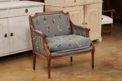 Pair of French Louis XVI Period 1790s Berg re Marquise Chairs with Upholstery - 3521436