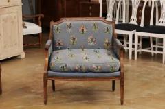 Pair of French Louis XVI Period 1790s Berg re Marquise Chairs with Upholstery - 3521439