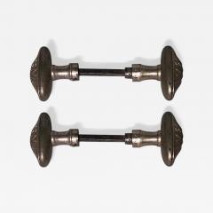 Pair of French Louis XVI Style Bronze Door Handles - 4279049