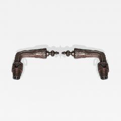 Pair of French Louis XVI Style Bronze Door Handles - 4717035