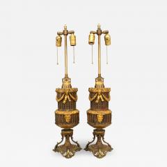 Pair of French Louis XVI Style Bronze Ram Table Lamps - 1394892