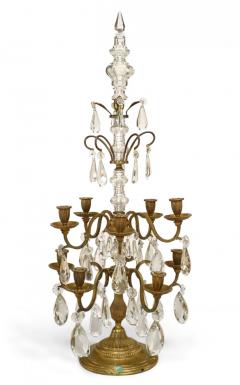 Pair of French Louis XVI Style Bronze and Crystal Candelabras - 4635094