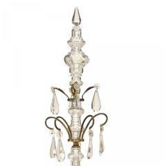 Pair of French Louis XVI Style Bronze and Crystal Candelabras - 4635095
