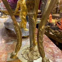 Pair of French Louis XVI Style Bronze and Cut Crystal Garniture Vases Covers - 1210278