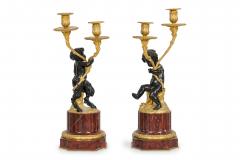 Pair of French Louis XVI Style Cupid and Satyr Candelabras - 4200374