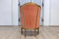 Pair of French Louis XVI Style Gilded Wood Berg res Chairs with Carved D cor - 3729965