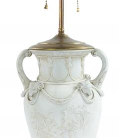 Pair of French Louis XVI Style Porcelain Urn Tables Lamps - 1381483