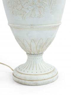 Pair of French Louis XVI Style Porcelain Urn Tables Lamps - 1381485