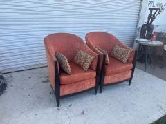 Pair of French Lounge Chairs in the Art Deco Style - 4761628
