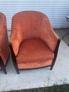 Pair of French Lounge Chairs in the Art Deco Style - 4761632