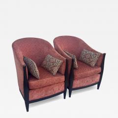 Pair of French Lounge Chairs in the Art Deco Style - 4761817