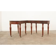 Pair of French Mahogany Demilune Table Ends - 3058907