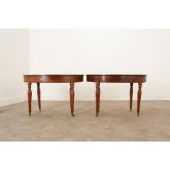 Pair of French Mahogany Demilune Table Ends - 3058939
