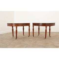 Pair of French Mahogany Demilune Table Ends - 3058986