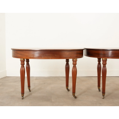 Pair of French Mahogany Demilune Table Ends - 3059000