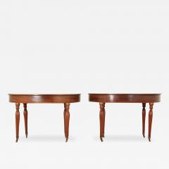 Pair of French Mahogany Demilune Table Ends - 3098112