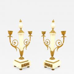 Pair of French Marble and Gilt Bronze Candelabras - 4690121