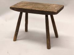 Pair of French Mid Century Modern Craftsman or Brutalist Wood Benches - 1787608